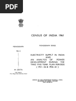 Electricity Supply in India and An Analysis of Power Development During The Two Five Year Plan Periods, India - Census 1961
