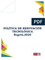 Política Renovacion Tecnologica 2020