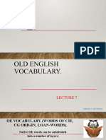 Lecture 7 OE Vocabulary