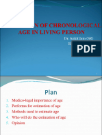 Estimation of Chronological Age in Living For UG