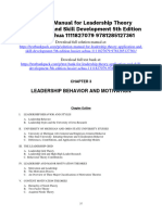 Leadership Theory Application and Skill Development 5Th Edition Lussier Solutions Manual Full Chapter PDF