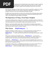 Example Term Paper Template