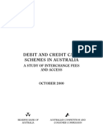 Debit and Credit Card Schemes in Australia