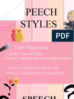 Unit 5 Speech Styles - Group 3 - Amos