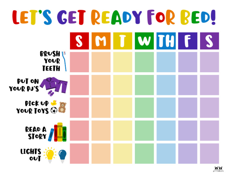 Printable Bedtime Routine Chart Page 10 | PDF