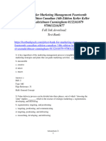 Test Bank For Marketing Management Fourteenth Canadian Edition Canadian 14Th Edition Kotler Keller Sivaramakrishnan Cunningham 0132161079 9780132161077 Full Chapter PDF