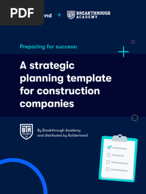 A strategic planning template for construction companies
