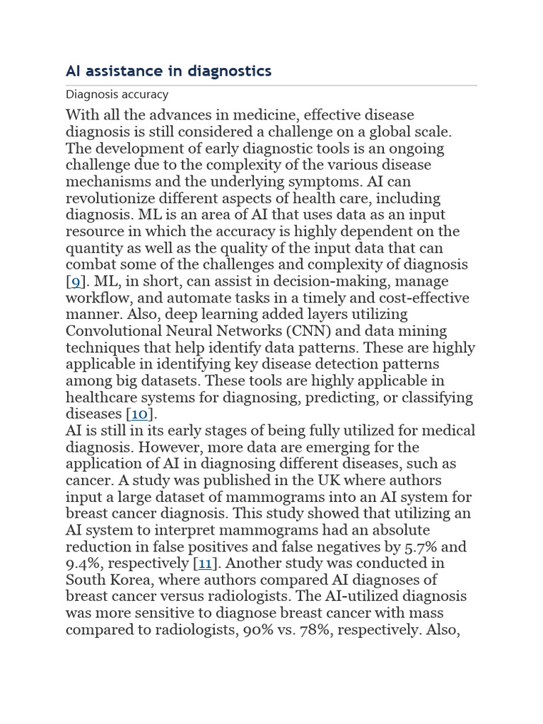 AI in Medical Diagnosis and Decision-Making | PDF | Medical Diagnosis ...