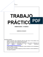 Trabajo Evaluado - 4° Básico - Orientación