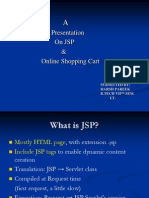 Presentation On JSP & Online Shopping Cart: Submitted By: Harsh Pareek B.Tech Vii Sem. I.T