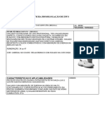 Ficha de Homogação de Epi - Modelo