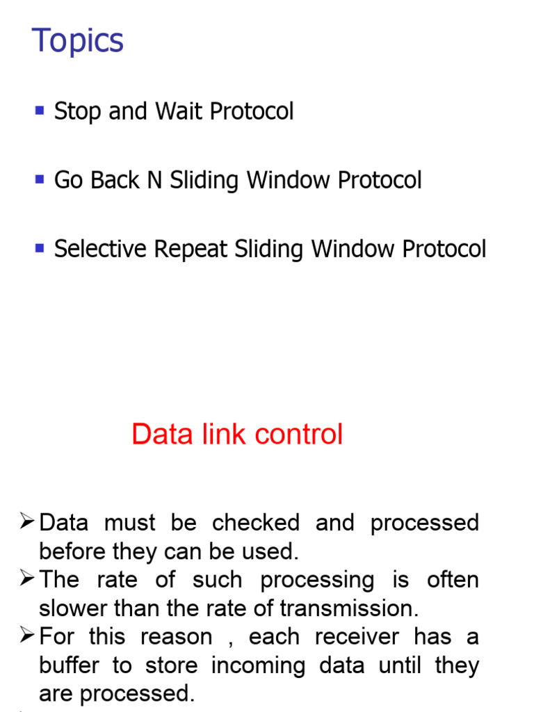 2.3 Sliding Window Protocols | PDF | Transmission Control Protocol ...