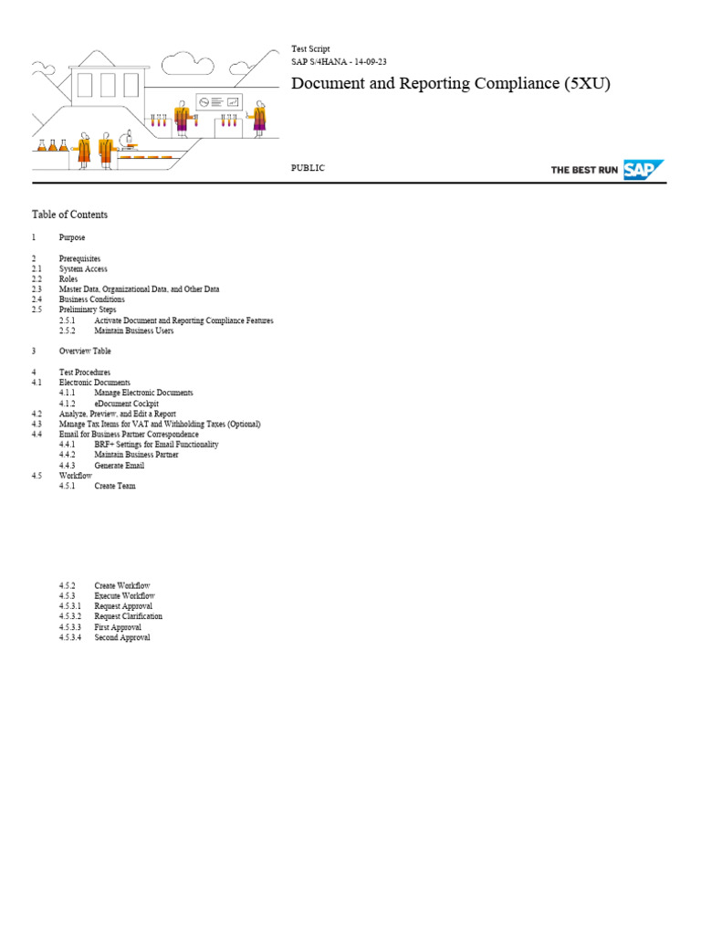 SAP Document Compliance Test Script 5XU | PDF | Accounts Payable | Invoice