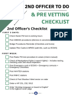 2nd Officer To Do - Pre Vetting Checklist