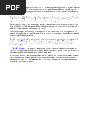Term Paper on Gun Control Laws