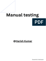 Manual Testing: @harish Kumar