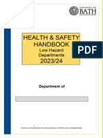 Low Risk Departmental Safety Handbook Template - 23 - 24