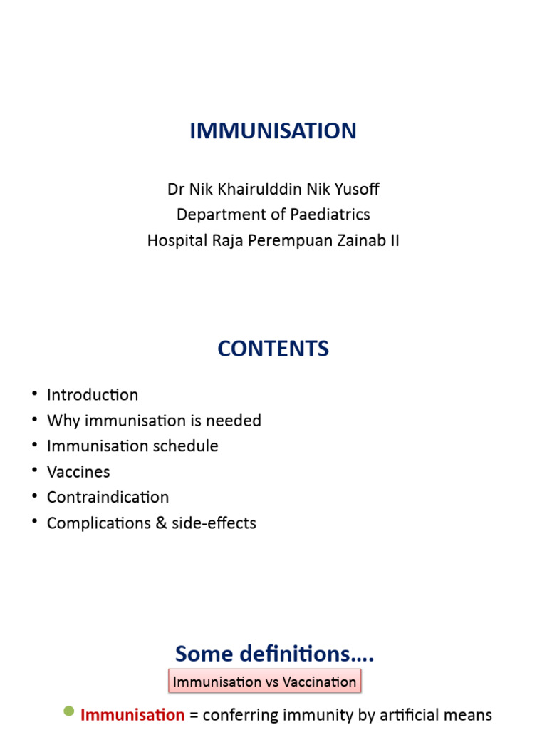 Comprehensive Guide to Immunisation | PDF | Vaccines | Clinical Medicine