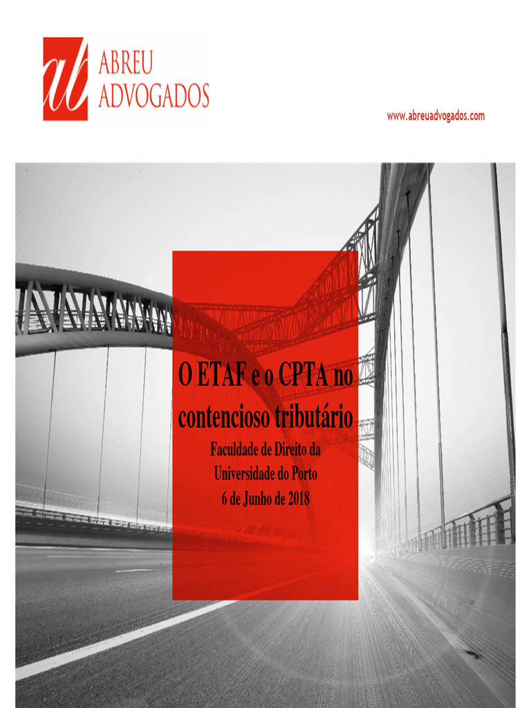 O ETAF e o CPTA No Contencioso Tributário - PPW - (11680606 - 1) | PDF ...
