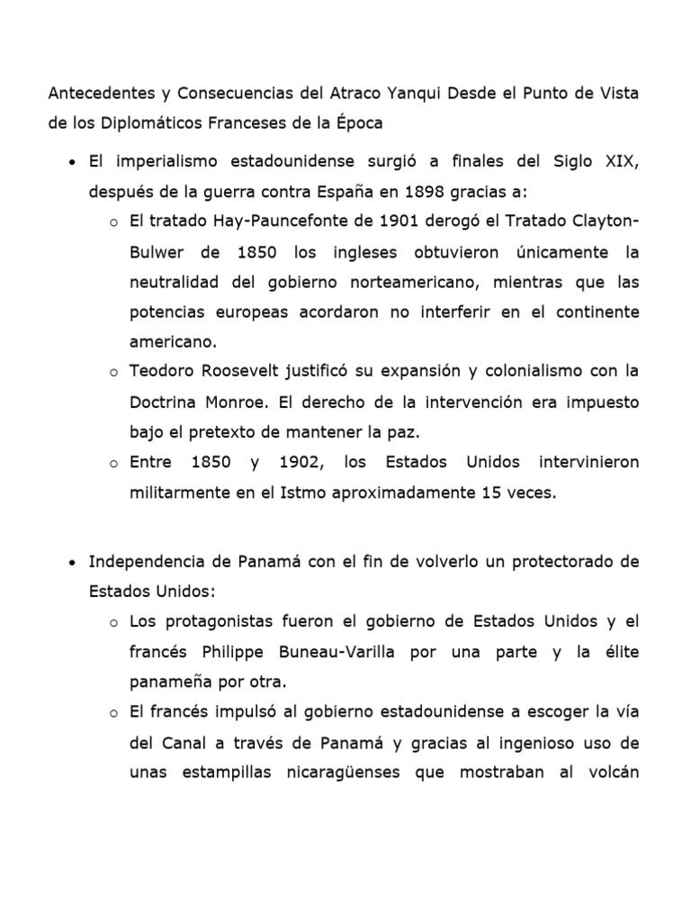 Resumen Atraco Yanqui | PDF | Panamá | Los Estados Unidos