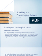 Reading As A Physiological Process: Lesson 1