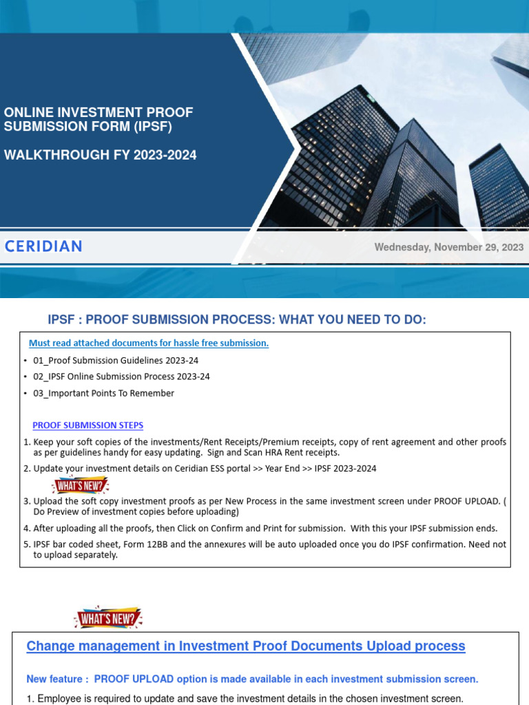 5 - Scan IPSF Submission Process Online FY 2023-24 - With Section 