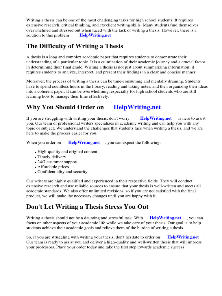 Term Paper Topics For High School Students | PDF | Essays | Thought
