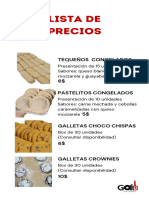 Lista de Precios Galu Gourmet