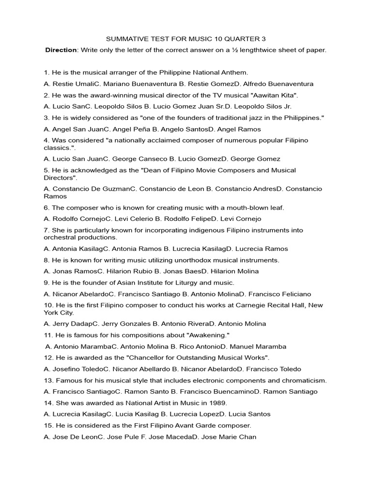 Filipino Composers in 20th Century Music | PDF | Composers | Entertainment
