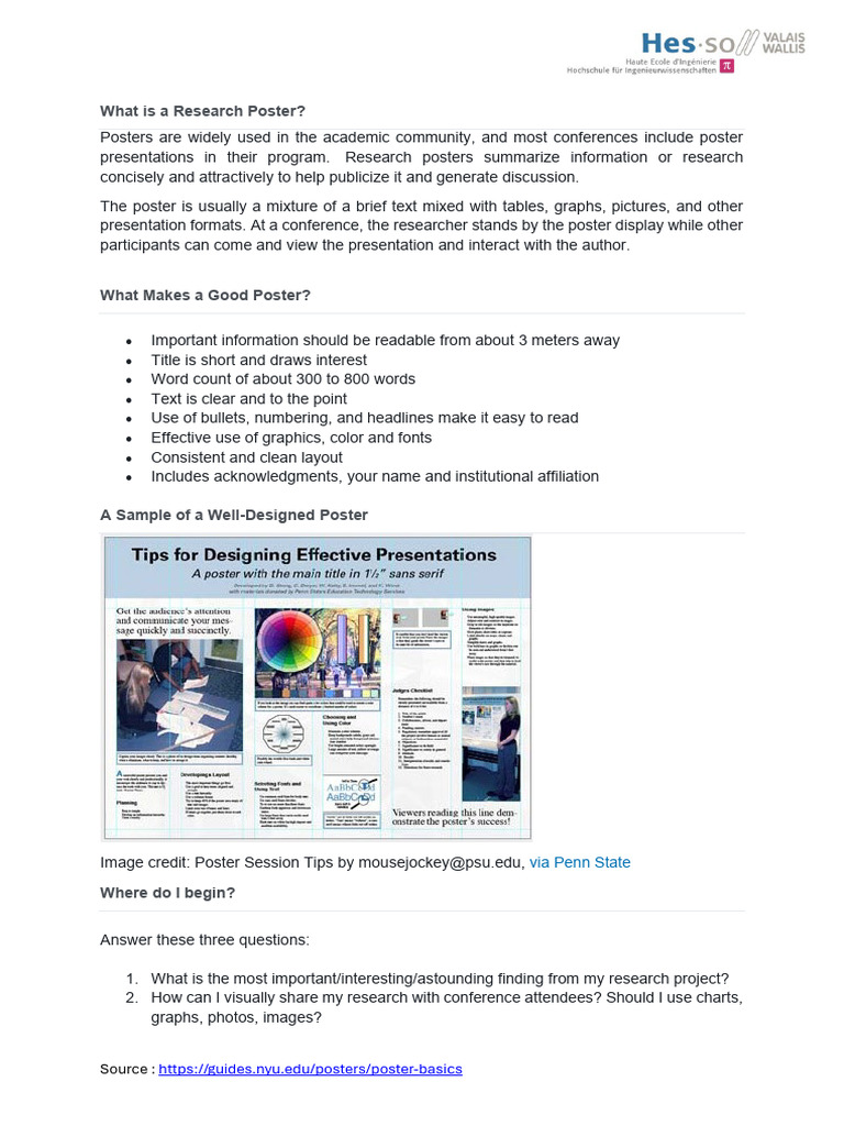 Essentials of Effective Research Posters | PDF