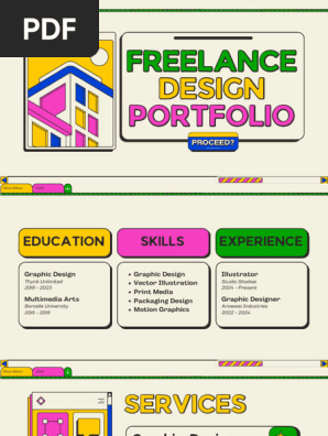 Colorful Vibrant UX UI Graphic Design Portfolio Presentation