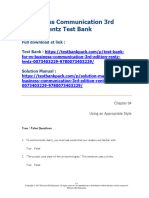 M Business Communication 3Rd Edition Rentz Test Bank Full Chapter PDF