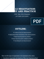 Types Strategy of Negotiation