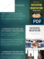 Conditions For Successful Negotiations