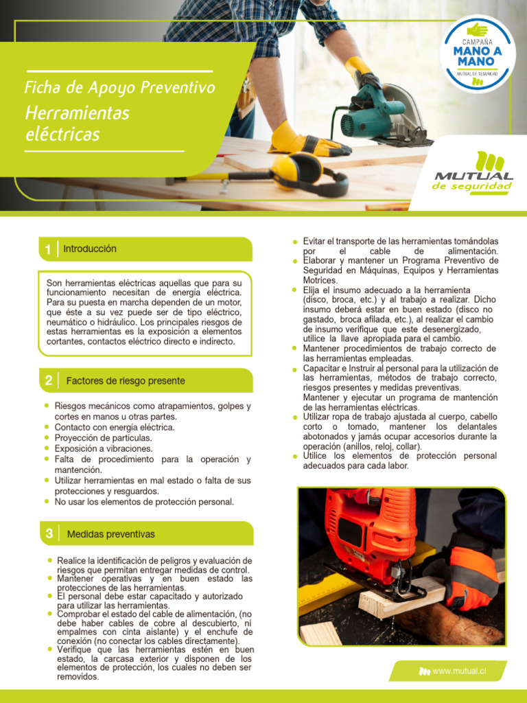 Seguridad en el Uso de Herramientas Eléctricas | PDF | Herramientas ...