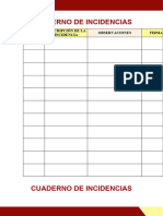 Cuaderno de Incidencias 2024