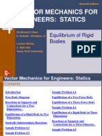 Vector Mechanics For Engineers: Statics: Equilibrium of Rigid Bodies