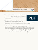 Exame Final Nacional de Matem Atica A (2023, 1. Fase) : Proposta de Resolu C Ao