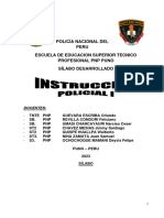 Silabo de Instrucción Policial I Semestre Naranja