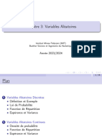 Chapitre 2 Variables Aléatoires