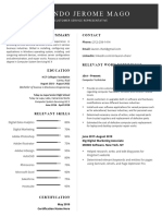 2024 Modern Resume Template Black