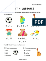 Ta1 - U4 - L3 - Worksheet