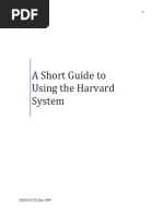 A Short Guide To Using The Harvard System