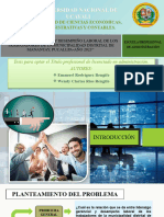 Diapositiva "Liderazgo Gerencial y Desempeño Laboral de Los Trabajadores de La Municipalidad Distrital de Manantay, Pucallpa-Año 2023"
