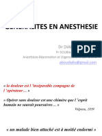 Generalites en Anesthesie - Cpa