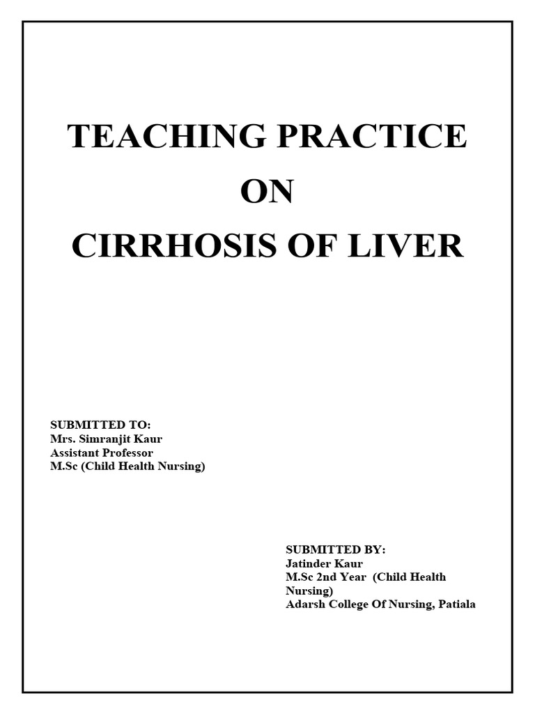 LIVER CIRRHOSIS CLINICAL PRACTICE GUIDELINES intelligence overview