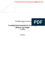 Test Bank For Creating Environments For Learning Birth To Age Eight, 3e Julie Bullard