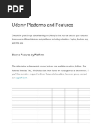 Udemy Platforms and Features