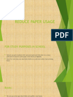 Reduce Paper Usage