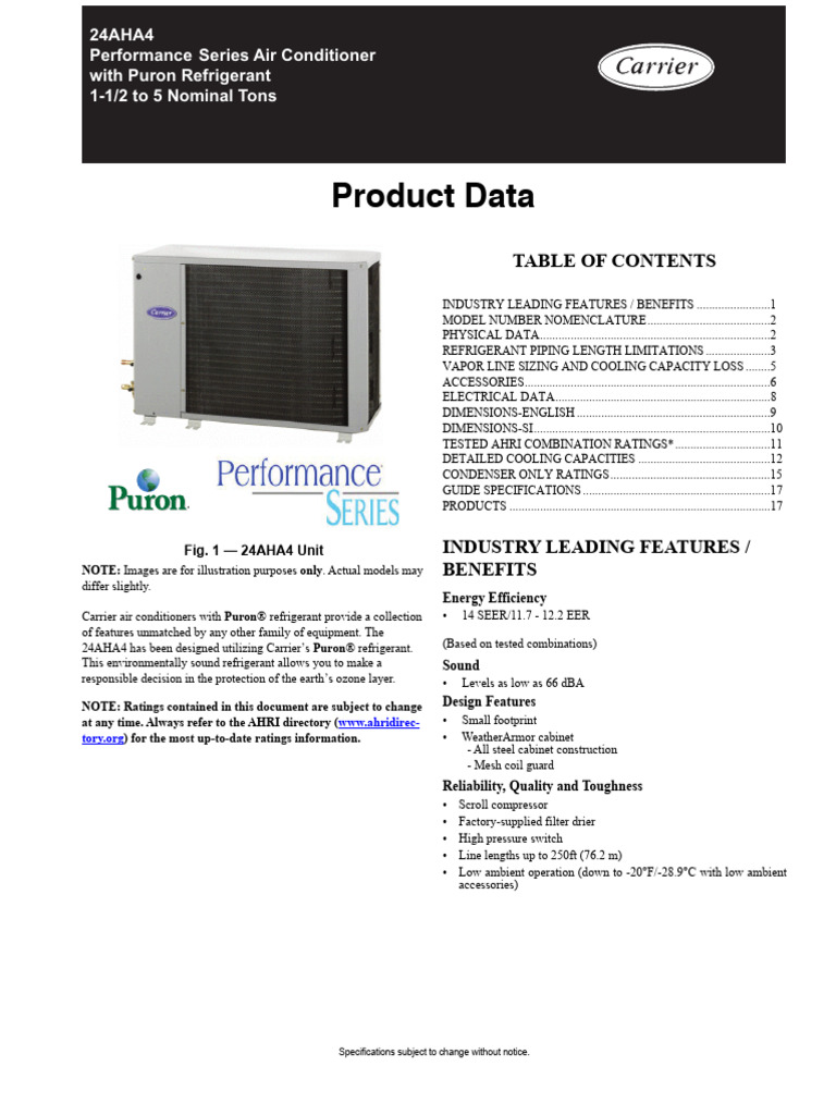Carrier 24aha4 06pd pdf thermostat air conditioning